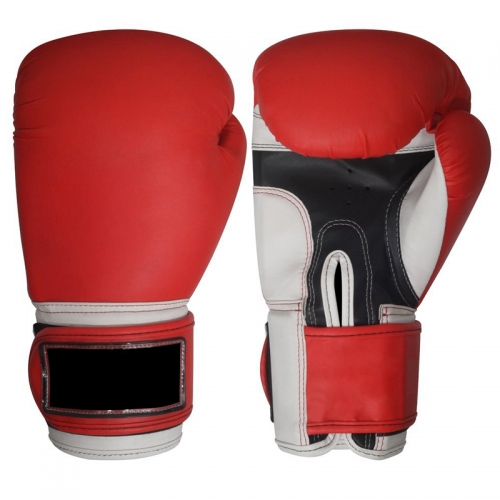 Training Boxing Gloves 16oz Cowhide Leather Gym & Sparring Gloves in Red, Black & White